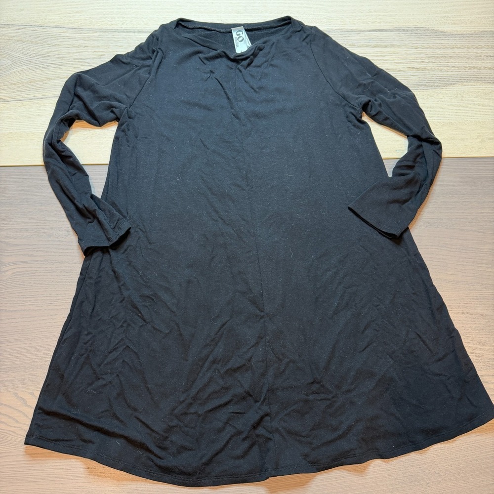 GO Couture Dress Women Large Long Sleeve Soft Boat Neck‎ Work Everyday Casual